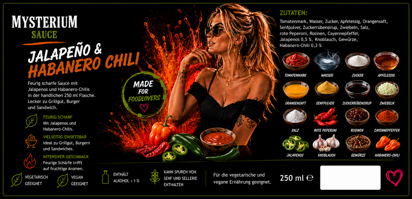 Mysterium Jalapeño & Habanero Chili 250ml