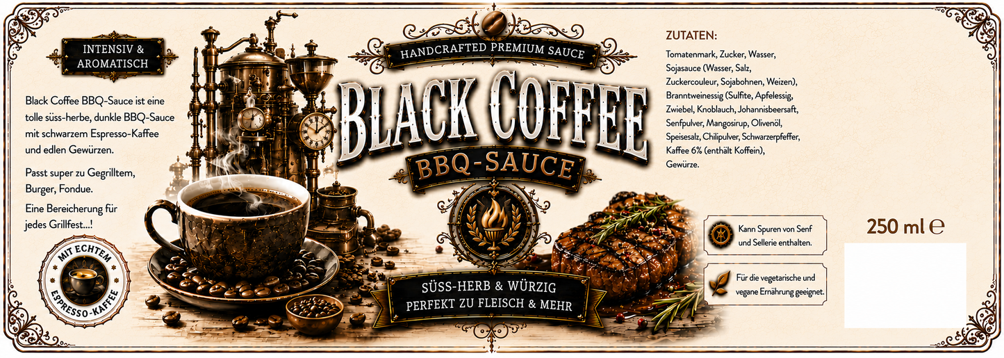 Mysterium Black Coffee Design 250ml
